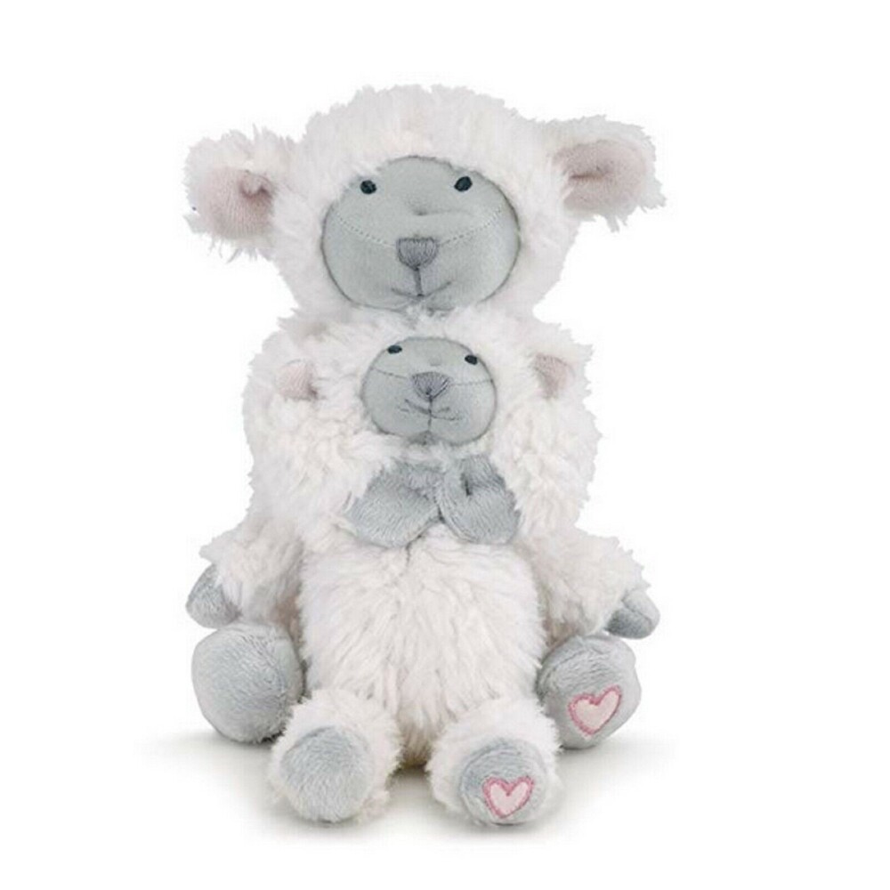 Nat and Jules Ewe and Me Plush Lambs 2 holding each other Sheep NWT